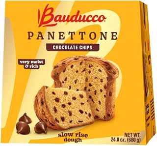 Bauducco Panettone with Chocolate Chips, Moist & Fresh, Traditional Italian Recipe, Italian Traditional Holiday Cake 24.0oz (Pack of 1)