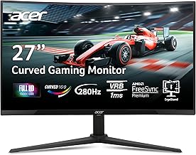 Nitro 27 Inch 1500R Curved Zero-Frame Full HD (1920 x 1080) Gaming Monitor | AMD FreeSync Premium | Up to 280Hz Refresh | 1ms VRB | 1 x Display Port 1.4 and 2 x HDMI 2.0 Ports | XZ270