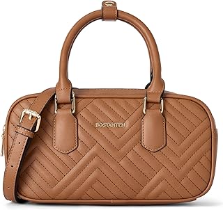 BOSTANTEN Quilted Crossbody Bags for Women Vegan Leather Purses Small Shoulder Handbags with Wide Strap