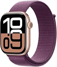 Watch Series 10 [GPS 42mm case] Smartwatch with Rose Gold Aluminium Case with Light Blush Sport Band - S/M. Fitness Tracker, ECG App, Always-On Retina Display, Water Resistant