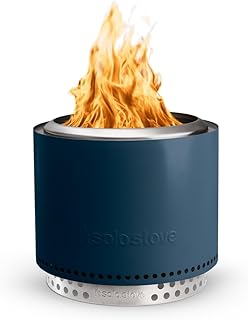 Solo Stove Bonfire 2.0 with Stand, 19.5 Inch Smokeless Fire Pit with Removable Ash Pan - Portable Outdoor Fire Pit - Stainless Steel Wood Burning Fireplace, Ideal for 4-6 People, 21.75 lbs, Water