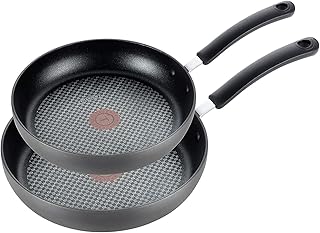 T-fal Ultimate Hard Anodized Nonstick Fry Pan Set 3 Piece: 8, 10.25, & 12 Inch, Oven Broiler Safe 400F, Kitchen Cookware Set, Pots and Pans Set Non Stick, Frying Pans, Skillets, Dishwasher Safe, Black