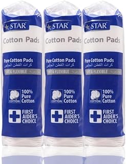 Johnson’s Pure Cotton Makeup Pads, Pack of 3x80 Rounded Pads, Crafted from Pure Cotton, Naturally Soft, Absorbent and Gentle, Removes Makeup Without Leaving Fibres on Your Skin, Refreshing Results