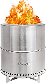 Solo Stove Ranger 2.0, 15 Inch Smokeless Fire Pit – Portable Stainless Steel Outdoor Fireplace with Carry Case - Lightweight Fireplace, Removable Ash Pan, Ideal for 2-4 People, 15lbs