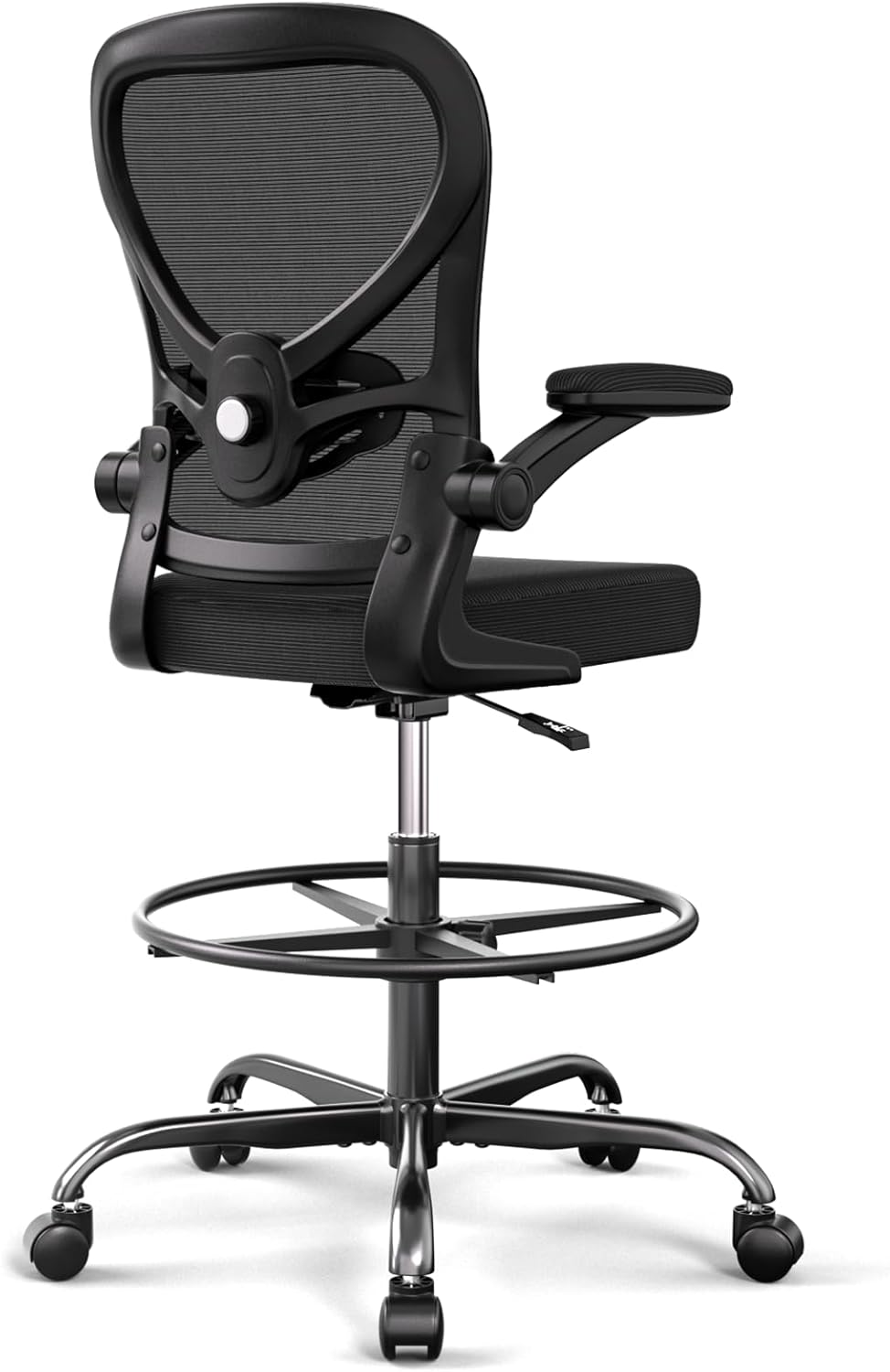 Alolo Drafting Chair,Big and Tall Office Chair with Footrest Ring ...