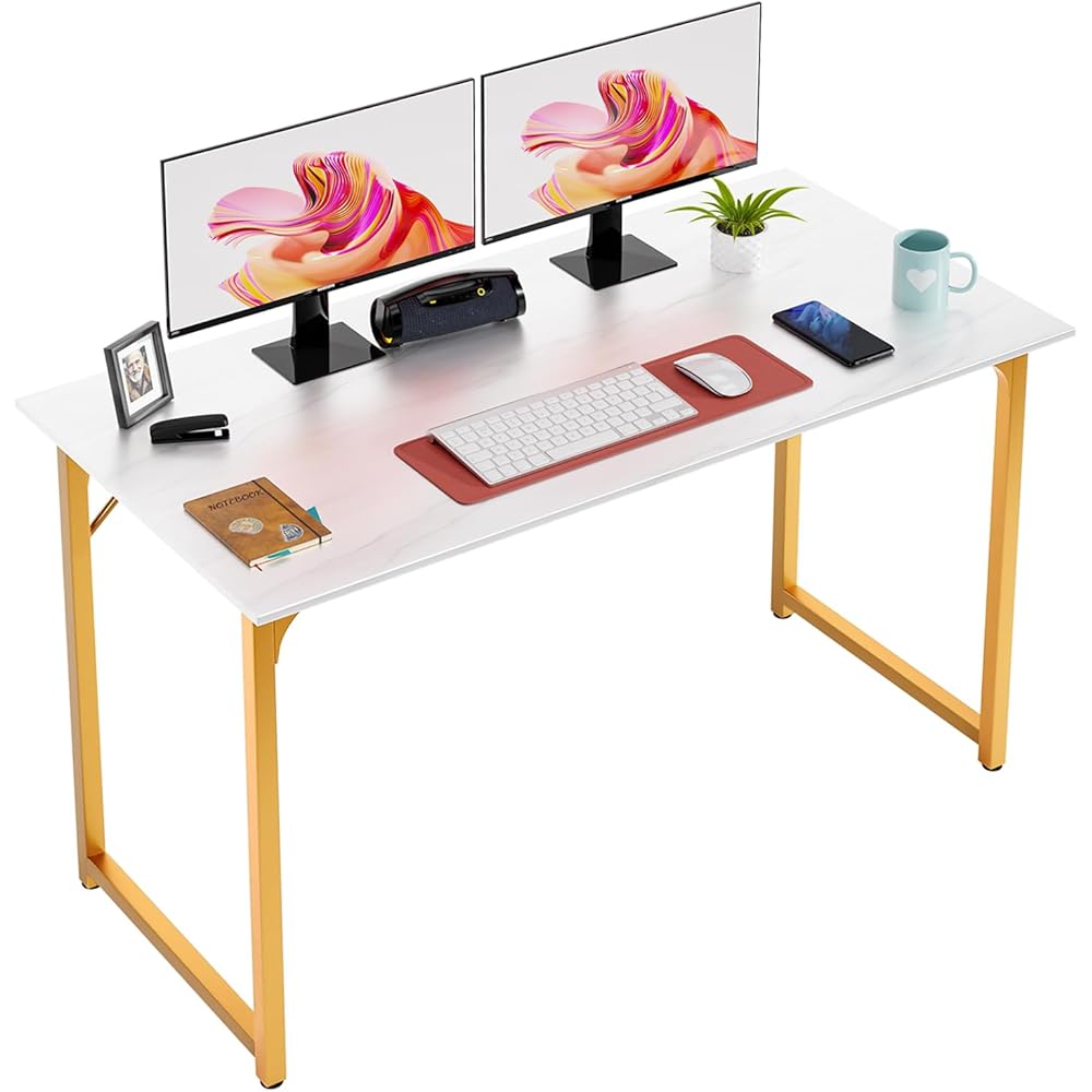 PayLessHere 32/39/47 inch Computer Desk Study Writing Table, Adjustable feet, Modern Furniture for Home Office (1, Brown, 32 inch)