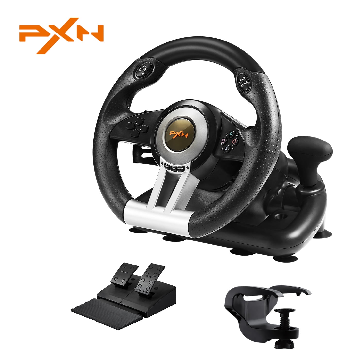 Xbox Steering Wheel - PXN V3II 180° Gaming Racing ... - Walmart