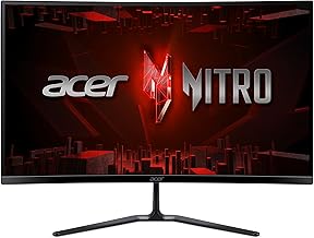 acer Nitro 27” 1500R 16:9 Curved Zero-Frame FHD 1920 x 1080 Gaming Monitor | AMD FreeSync Premium | Up to 280Hz Refresh | 1ms VRB | 1 x Display Port 1.4 & 2 x HDMI 2.0 Ports | ED270 Zbmiipx