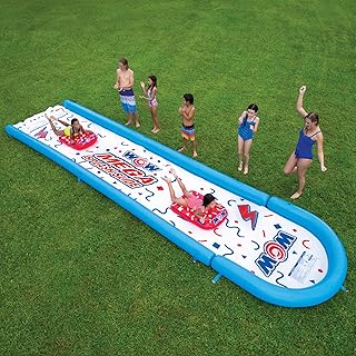 Mega Water Slide - Slip and Slide for Kids and Adults - Backyard Inflatable Water Slide with Sprinkler - Tear Resistant - 25 ft x 6 ft