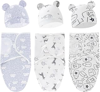 KeaBabies 3-Pack Organic Baby Swaddle Sleep Sacks - Newborn Swaddle Sack, Ergonomic Baby Swaddles 0-3 Months, Swaddles for Newborns,Baby Sleep Sack, Baby Swaddle Blanket Wrap,Baby Essentials(Nordic)