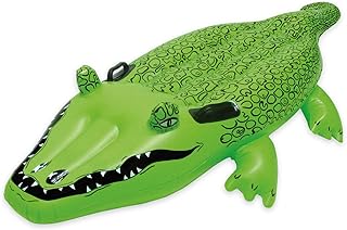 81748 Alligator Swimming Pool Float Rider, 5-1/2 Feet Long, Green