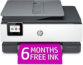 HP OfficeJet Pro 8025e Wireless Color All-in-One Printer with Bonus 6 Free Months Instant Ink, Grey (1K7K3A) (Renewed Premium)