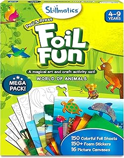 Art & Craft Activity - Foil Fun Animals Mega Pack, No Mess Art for Kids, Craft Kits & Supplies, DIY Creative Activity, Gifts for Boys & Girls Ages 4, 5, 6, 7, 8, 9, Travel Toys