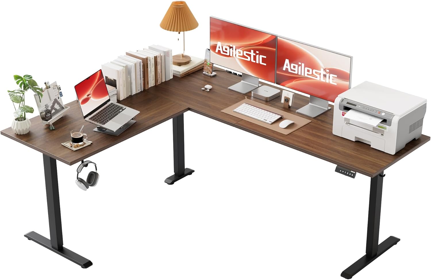 Agilestic L-Shaped Standing Desk Adjustable Height, Electric ...