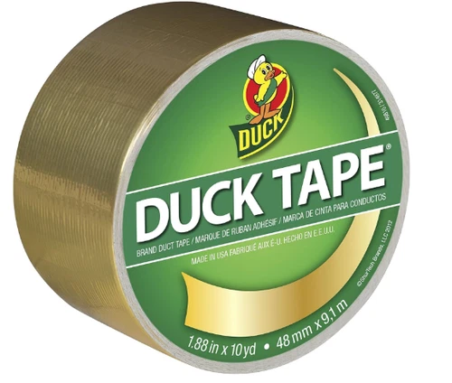Duck Brand 280748 Duct Tape Single Roll, Metallic Gold ...