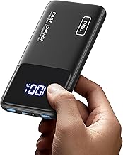 INIU Portable Charger, Slimmest 10000mAh 5V/3A Power Bank, USB C in&Out High-Speed Charging Battery Pack, External Phone Powerbank Compatible with iPhone 15 14 13 12 X Samsung S22 S21 Google iPad etc