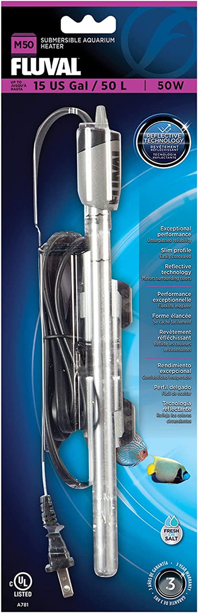 M50 Ultra-Slim Submersible Aquarium Heater