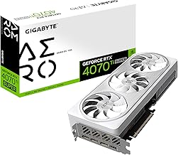 GIGABYTE GeForce RTX 4070 Ti Super AERO OC 16G Graphics Card, 3X WINDFORCE Fans, 16GB 256-bit GDDR6X, GV-N407TSAERO OC-16GD Video Card, Black (Renewed)
