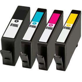 Replacement HP 910XL Ink 4-Pack Cartridges - High Yield