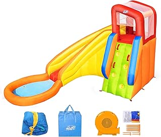 H2OGO! Turbo Splash Water Park Paddling Pool with Slide and Climbing Wall