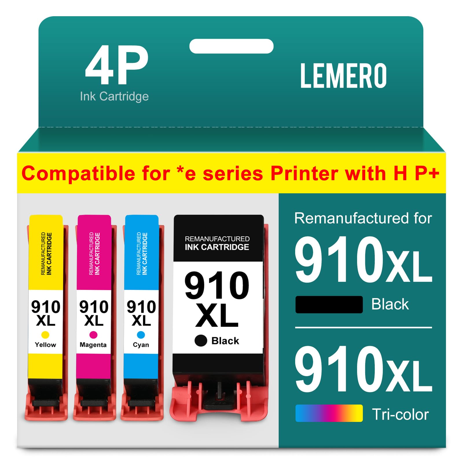 Remanufactured HP 910XL Ink Cartridges High Yield Combo ...