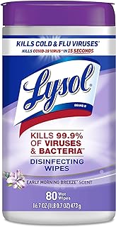 Disinfectant Wipes, Multi-Surface Antibacterial Cleaning Wipes, For Disinfecting and Cleaning, Lemon and Lime Blossom, 80 Count (Pack of 3)