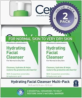 Hydrating Facial Cleanser for Normal to Dry Skin, Hydrating Facial Cleanser Lotion 12 fl oz, 2 Pack