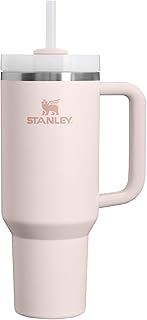 Quencher H2.0 Tumbler with Handle and Straw 40 oz | Flowstate 3-Position Lid | Cup Holder Compatible for Travel | Insulated Stainless Steel Cup | BPA-Free | Rose Quartz 2.0