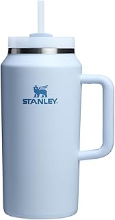 Stanley Quencher H2.0 Tumbler with Handle & Straw 64 oz | Flowstate 3-Position Lid | Large Capacity for Travel & Sports | Insulated Stainless Steel Cup | BPA-Free | Glacier