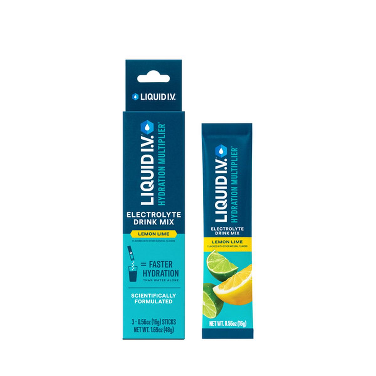 Liquid I.V. Hydration Multiplier, Electrolyte Drink Mix, Lemon Lime