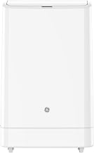 GE10,000 BTU Class Smart Heat/Cool Portable Air Conditioner for Medium Rooms up to 450 sq ft., 4-In-1 Functionality, Remote Control, Perfect for Bedroom or Living Room, Easy Install Kit, White