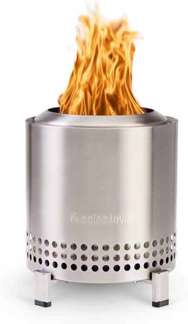Solo Stove Mesa XL, 7 Inch Tabletop Fire Pit with Stand - Smokeless, Stainless Steel Fire Pit for Camping, Outdoor & Patio- Wood Burning or Pellet Fueled Portable Bonfire, 2.3lbs, Gunmetal