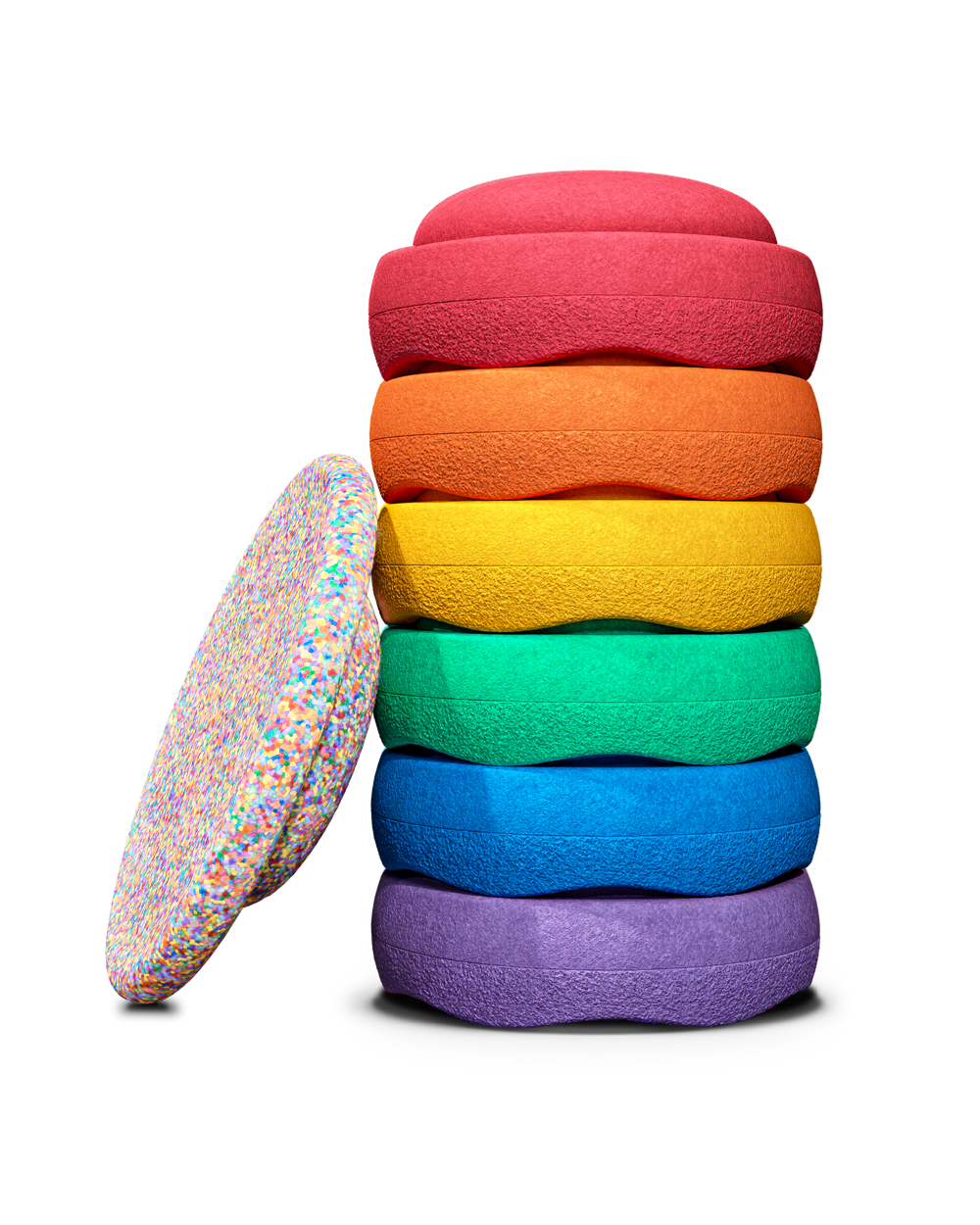 Stapelstein Super Confetti Rainbow Set Classic (6+1st) | DKH11059
