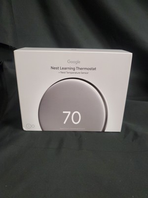 Nest Learning Thermostat (4th Gen, 2024) with Nest Temperature Sensor - Energy Saving Smart Thermostat with Adaptive Eco - Works with Alexa and Google Home App - Polished Silver