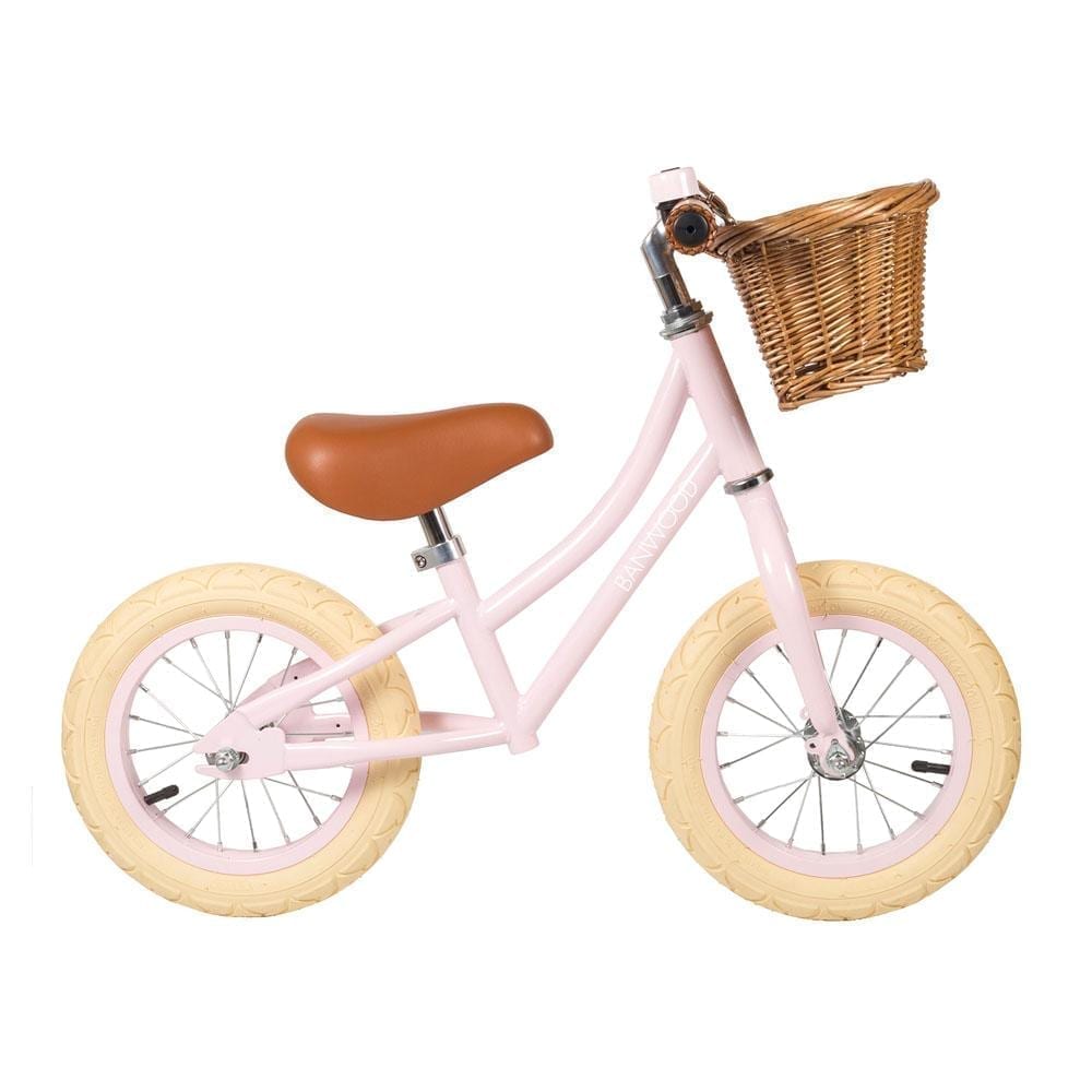 Banwood gratis verzending | Loopfiets, First GO - Roze - Akomo Kids