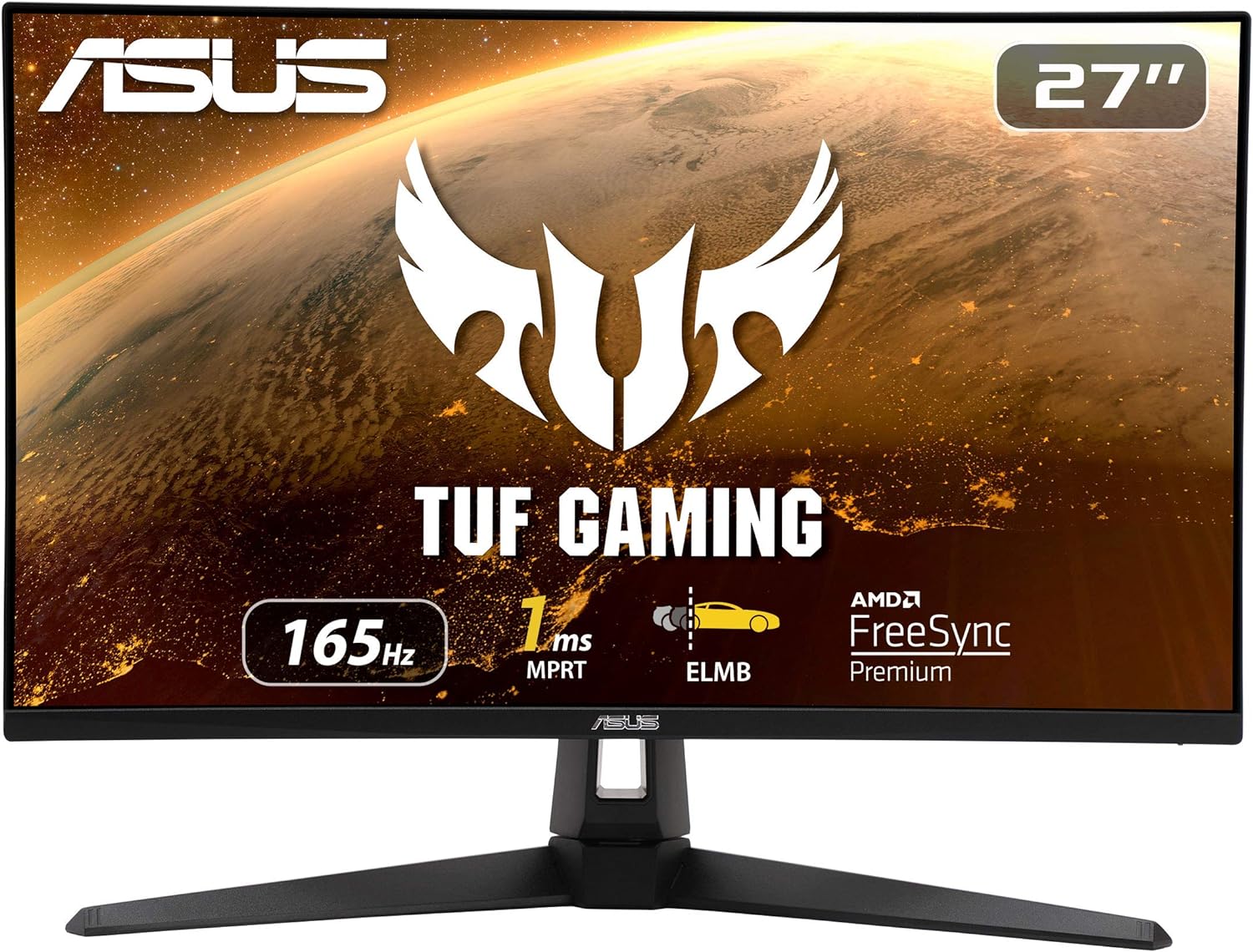 ASUS TUF Gaming VG279Q1A 27” Gaming Monitor, 1080P Full HD, 165Hz (Supports 144Hz), IPS, 1ms, Adaptive-sync/FreeSync Premium, Extreme Low Motion Blur, Eye Care, HDMI DisplayPort,BLACK