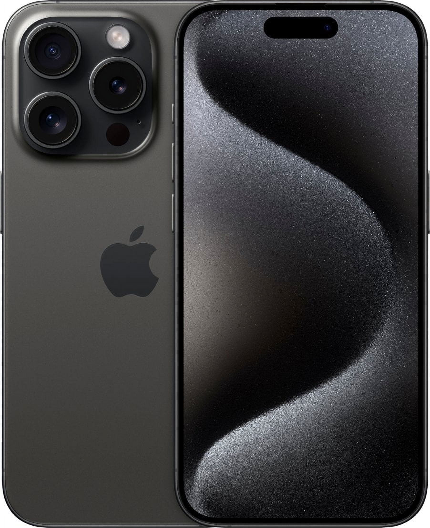 Apple iPhone 15 Pro, 256GB, Black Titanium - Unlocked (Renewed)