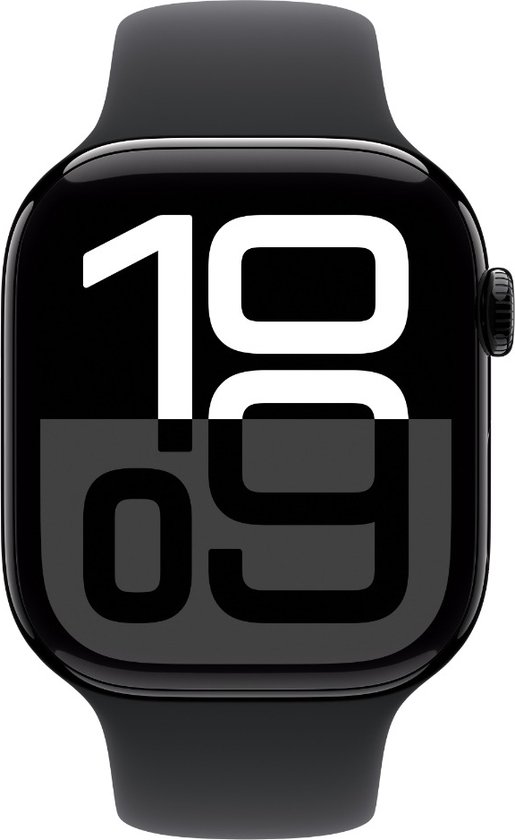 Apple - Watch Series 10 - 46mm - GPS - Black Sportband M/L