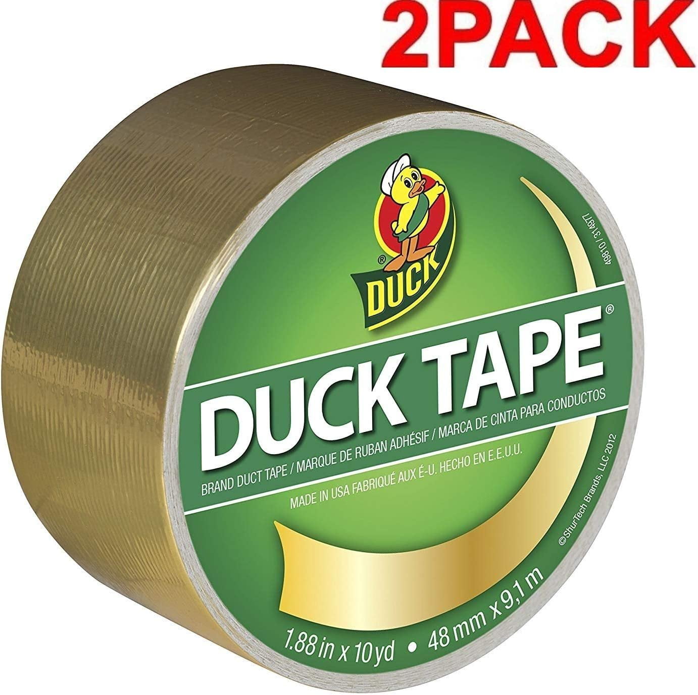 Duck Brand 280748 Metallic Color Duct Tape, Gold, 1.88 ...