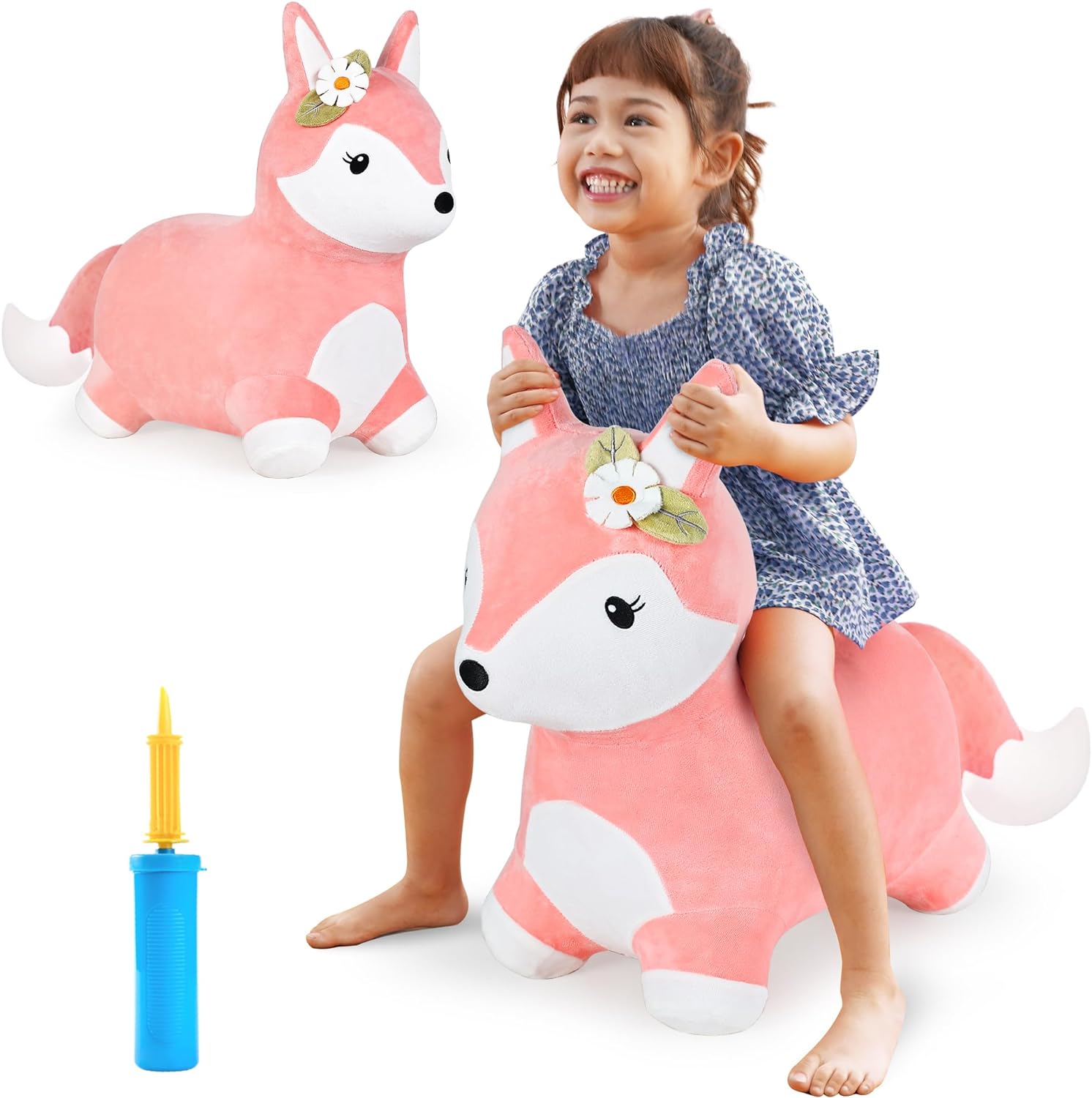 iPlay, iLearn Bouncy Pals Pink Fox Hopping Horse, Toddler ...