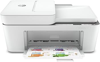 HP DeskJet Plus 4155 Wireless All-in-One Printer - Compact Inkjet Printer with Mobile Printing, Scanner, Copier, Bluetooth, Home Office & WiFi Compatible - 3XV13A (Renewed)