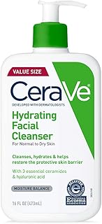 Hydrating Facial Cleanser, Moisturizing Face Wash For Dry Skin, Hyaluronic Acid + Ceramides + Glycerin, Hydrating Cleanser For Normal To Dry Skin, National Eczema Association Certified