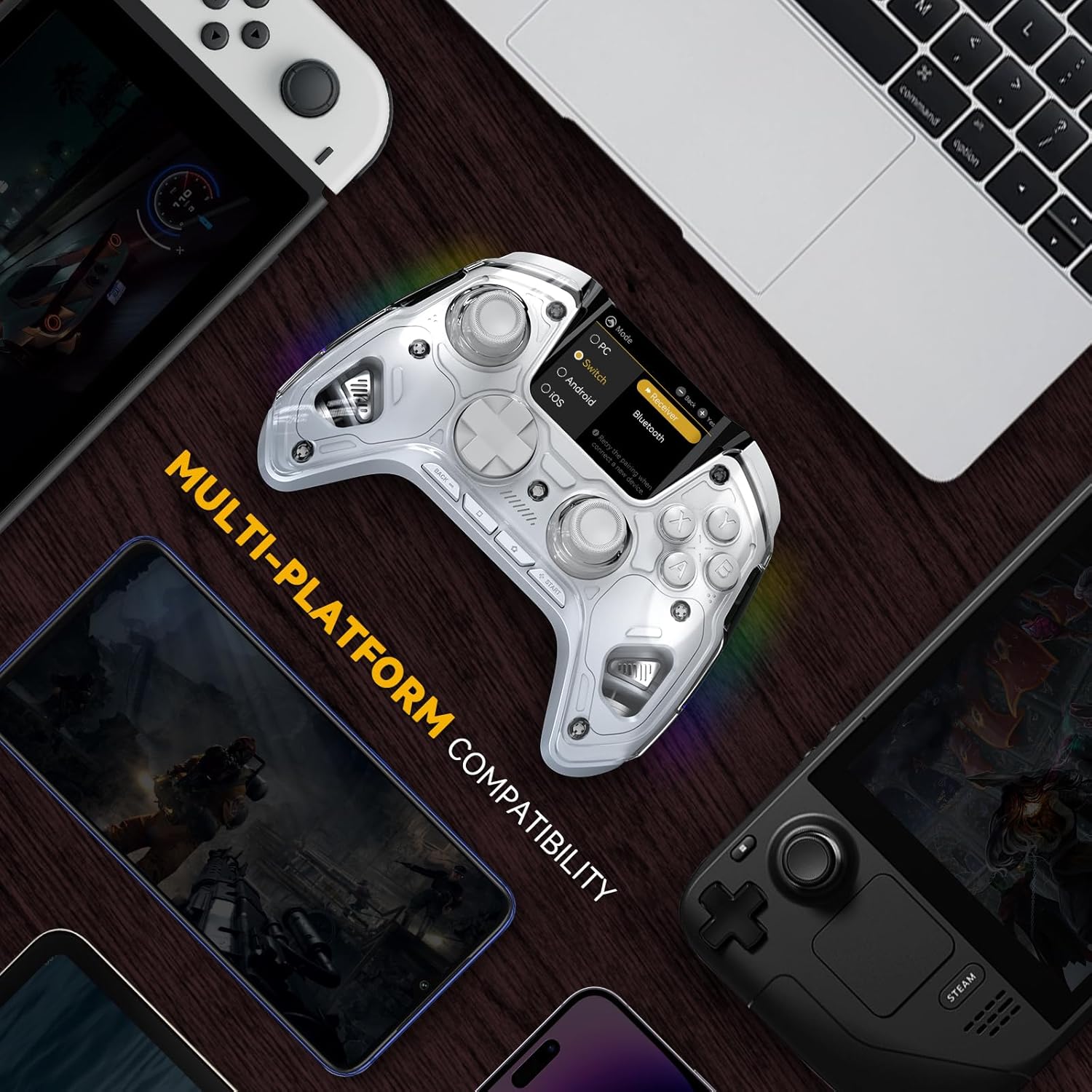 (No Drift) ManbaOne Interactive Screen Wireless Gaming Controller ...