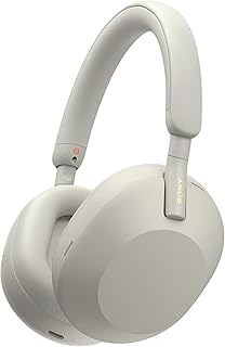 WH-1000XM5 Noise Canceling Wireless Headphones - 30hr Battery Life - Over-Ear Style - Optimized for Alexa and Google Assistant - Built-in mic for Calls - Silver