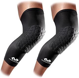 Knee Compression Sleeves: McDavid Hex Knee Pads Compression Leg Sleeve for Basketball, Volleyball, Weightlifting, and More - Pair of Sleeves