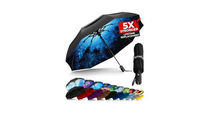 TUMELLA Strongest Windproof Travel Umbrella (Compact ...