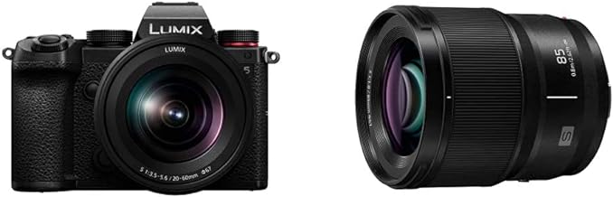 LUMIX S5 Full Frame Mirrorless Camera (DC-S5KK) with LUMIX S Series 85mm F1.8 L Mount Interchangeable Lens (S-S85)