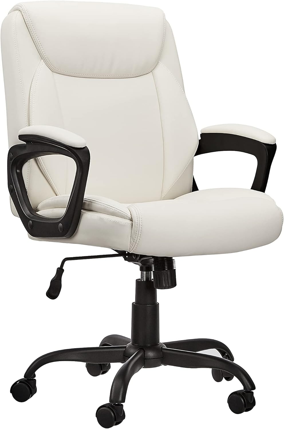 Amazon Basics Classic Puresoft PU Padded Mid-Back Height ...