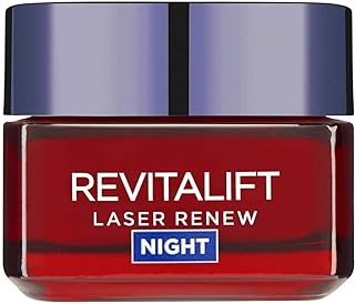 L\'Oreal Paris Revitalift Laser Face Moisturiser, X3 Triple Action Anti-Aging Night Cream Mask met Pro Retinol, hyaluronzuur en vitamine Cg- 50ml