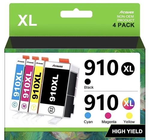 910XL Ink Cartridges Combo Pack Replacement for HP ...